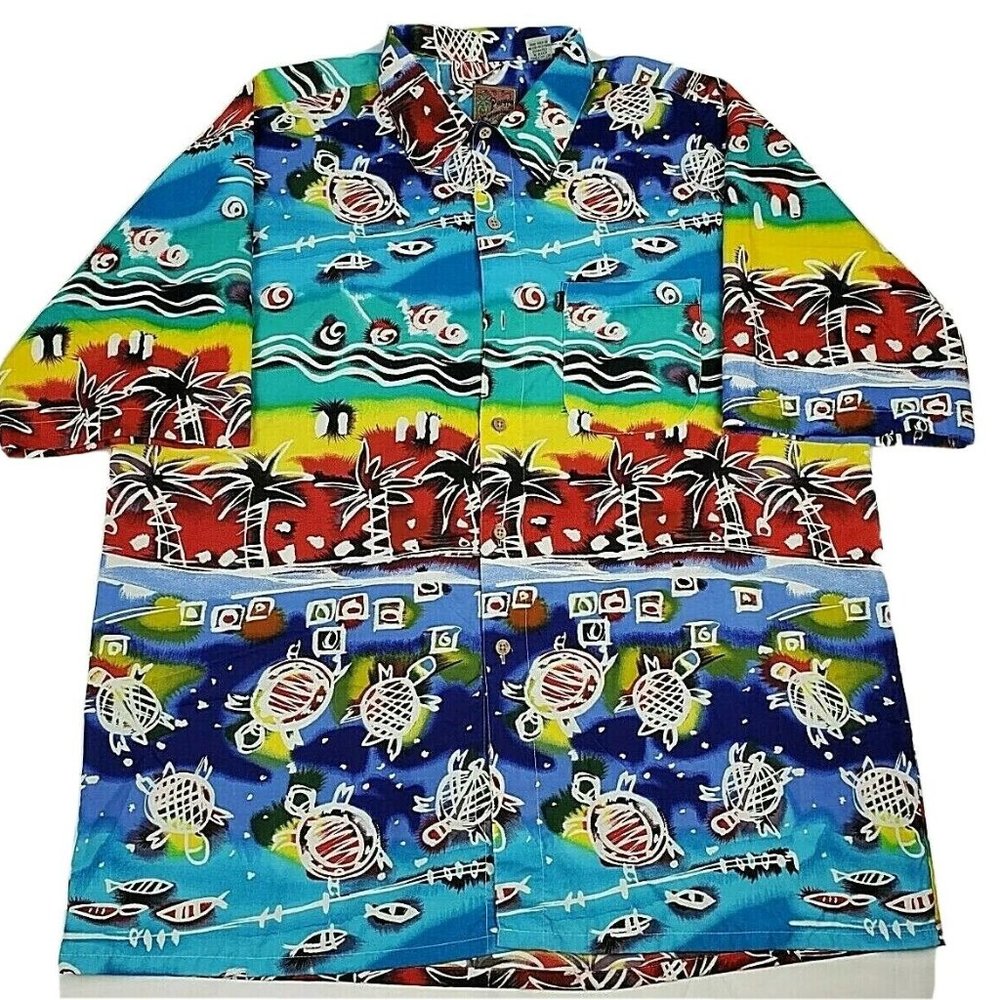 VTG Pineapple C Men's Tshirt Hawaiian XL